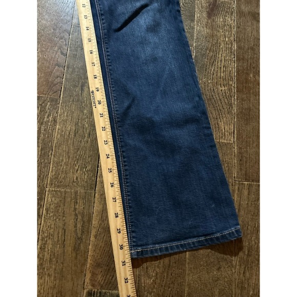 White House Black Market Mid Rise Boot Leg Boot Cut Jeans Blanc 4R - Picture 4 of 7